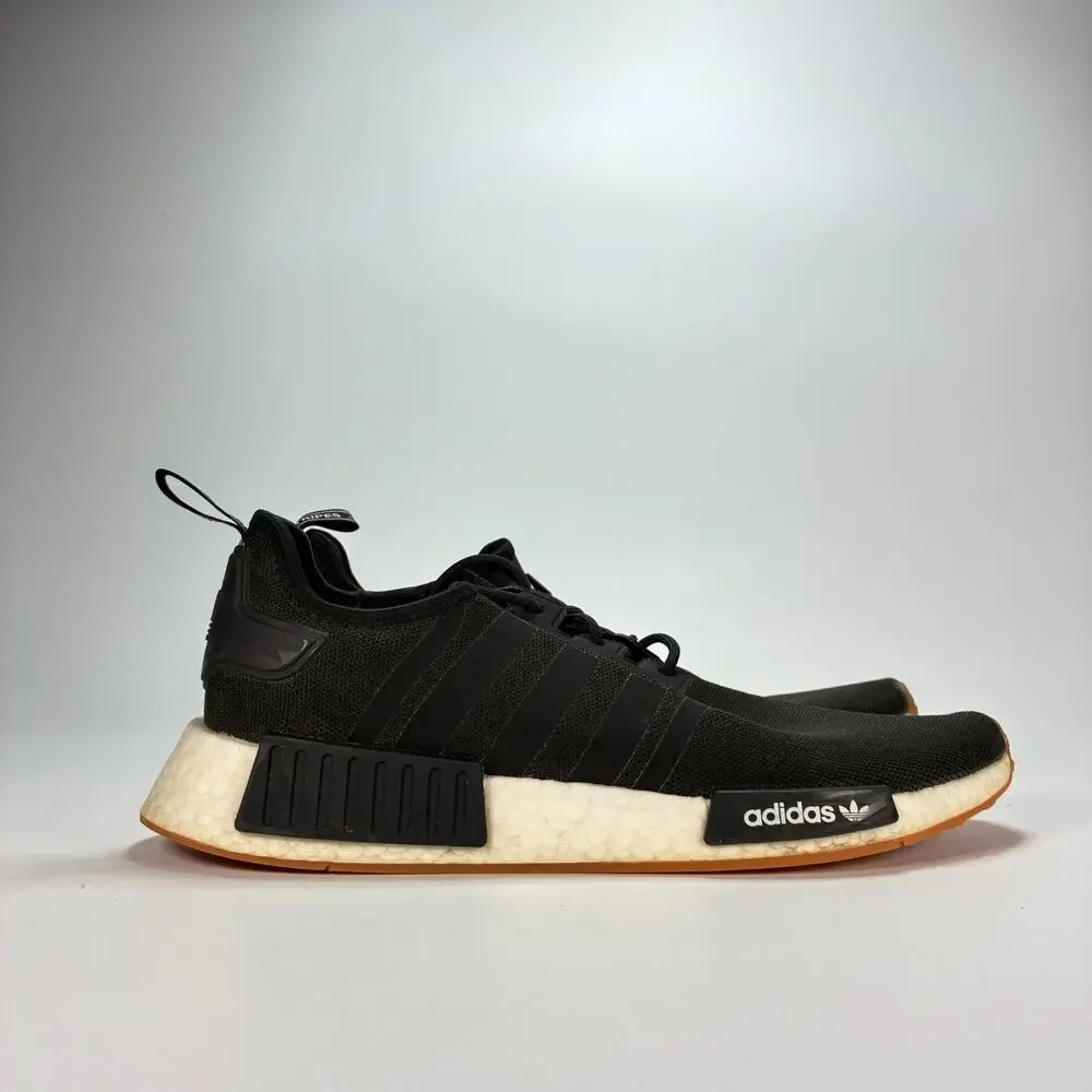 Adidas NMD_R1 Black Gum Casual Lifestyle Sneakers Shoes GZ9257 Men's Size 12